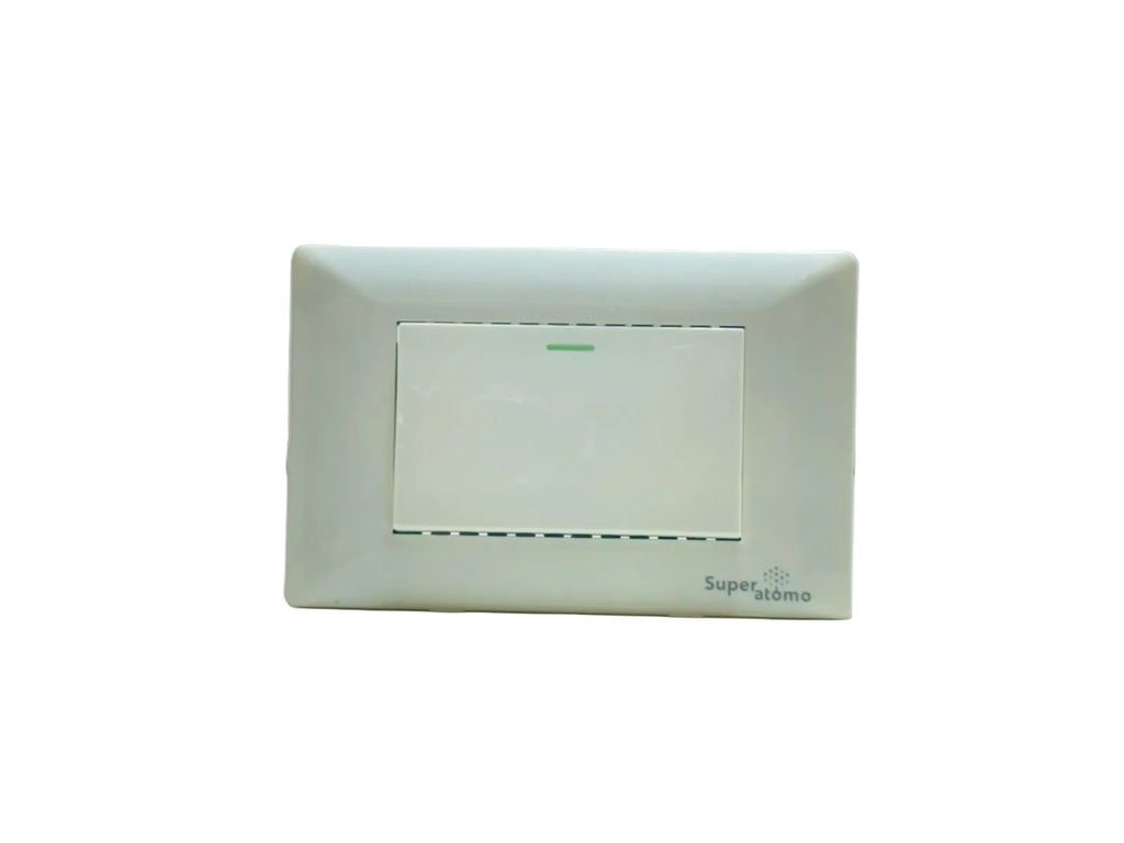 PLACA  CON  1  INTERRUPTOR  DE   ESCALERA  DE  3  MÓDULOS