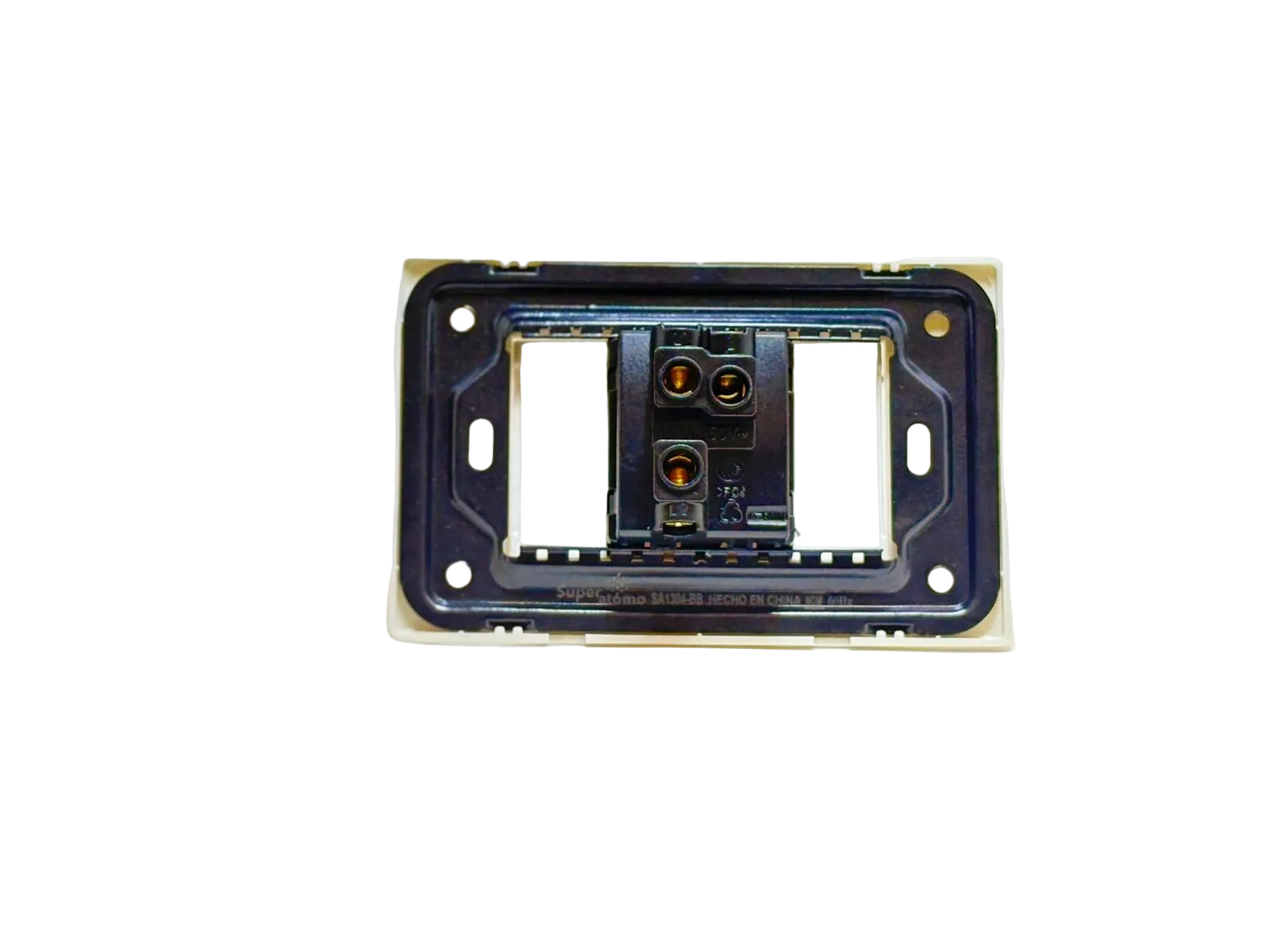 PLACA  CON  1  INTERRUPTOR  DE   ESCALERA  DE  3  MÓDULOS