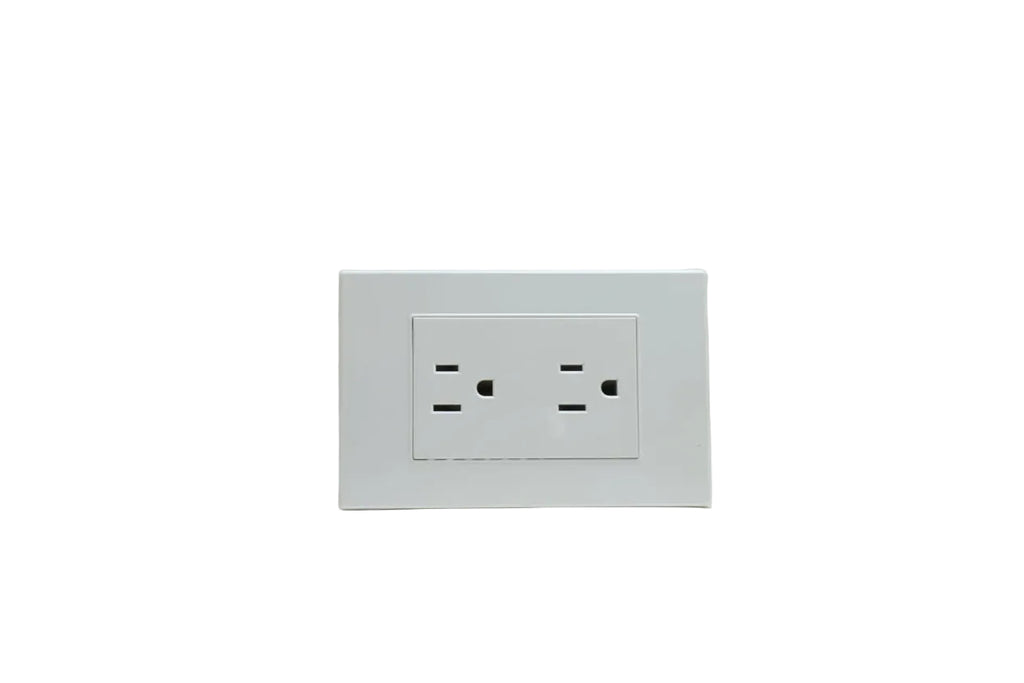 PLACA  CON  CONTACTO  DUPLEX  DE  1.5  MÓDULOS