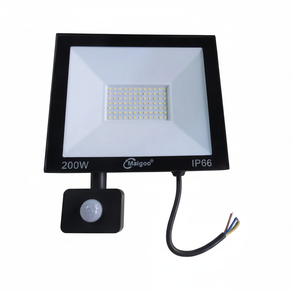REFLECTOR MULTIVOLTAJE CON SENSOR DE MOVIMIENTO 200W