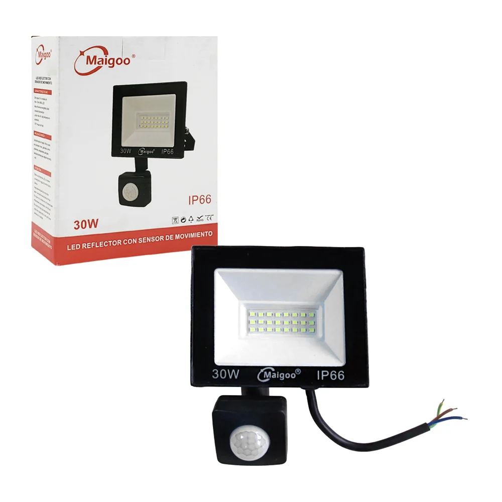REFLECTOR MULTIVOLTAJE CON SENSOR DE MOVIMIENTO 30W