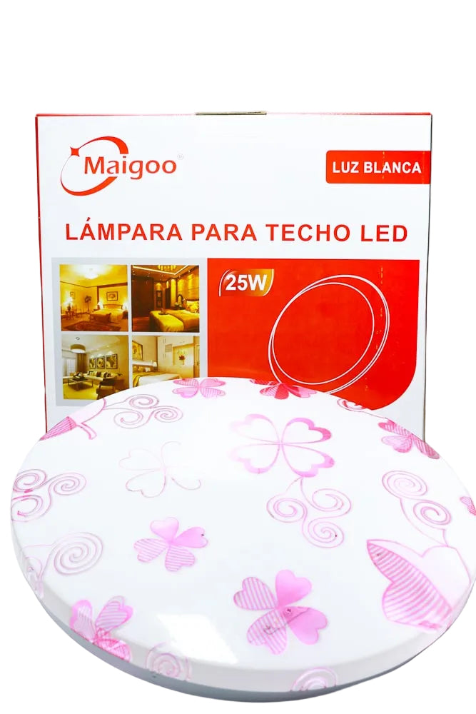 LAMPARA DE TECHO-1 25W (ROSA)