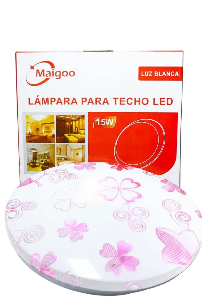 LAMPARA DE TECHO-1 15W (ROSA)