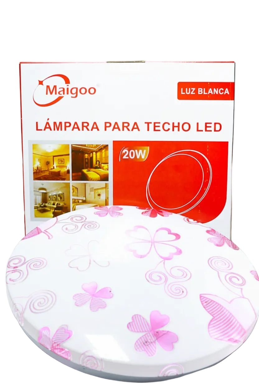 LAMPARA DE TECHO-1 20W (ROSA)